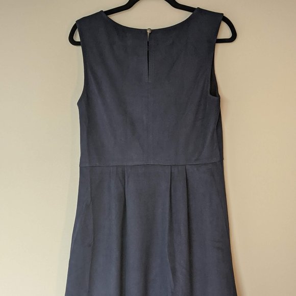 Devoted Luxury Apparel Blue Faux Suede Dress EUC - Picture 4 of 9